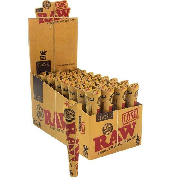 Yellowbird Wholesale-RAW Classic King Size Cones - 3pk at The Stash & Co.