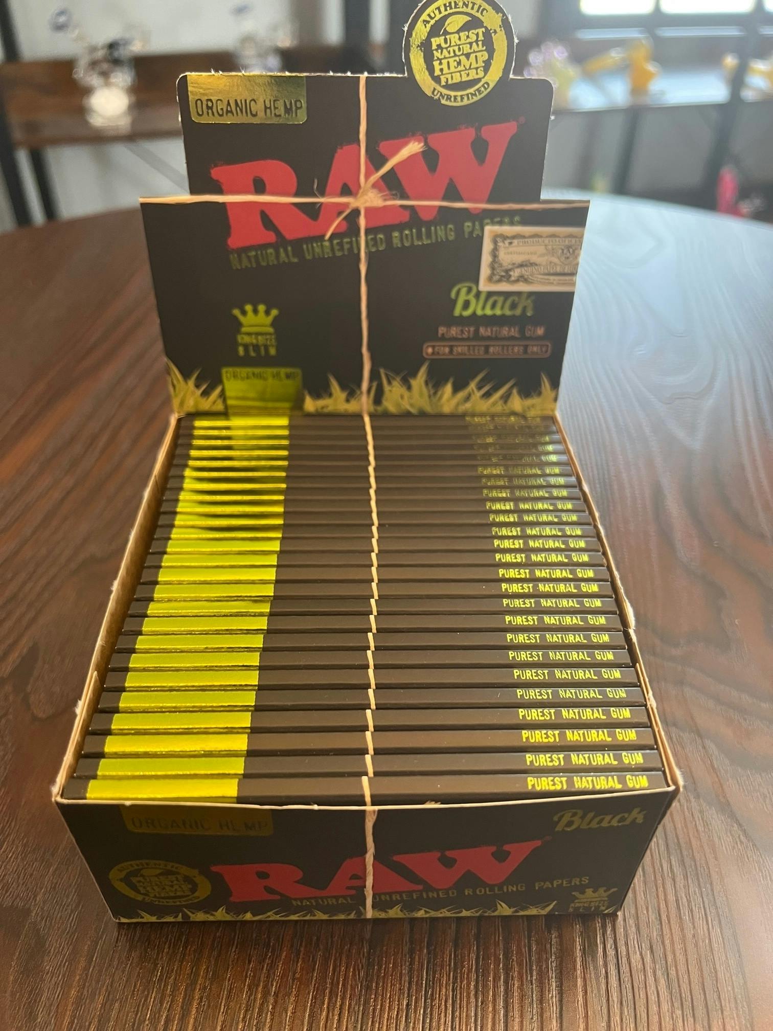 Yellowbird Wholesale-RAW Black Kingsize Papers at The Stash & Co.