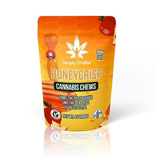 Simply Crafted-Simply Crafted Honey Crisp Cannabis Chews 50mg THC