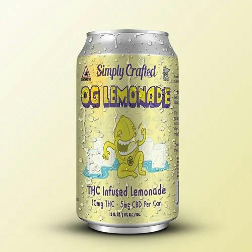 Simply Crafted-Simply Crafted OG Lemonade Seltzers 10mg THC at The Stash & Co.