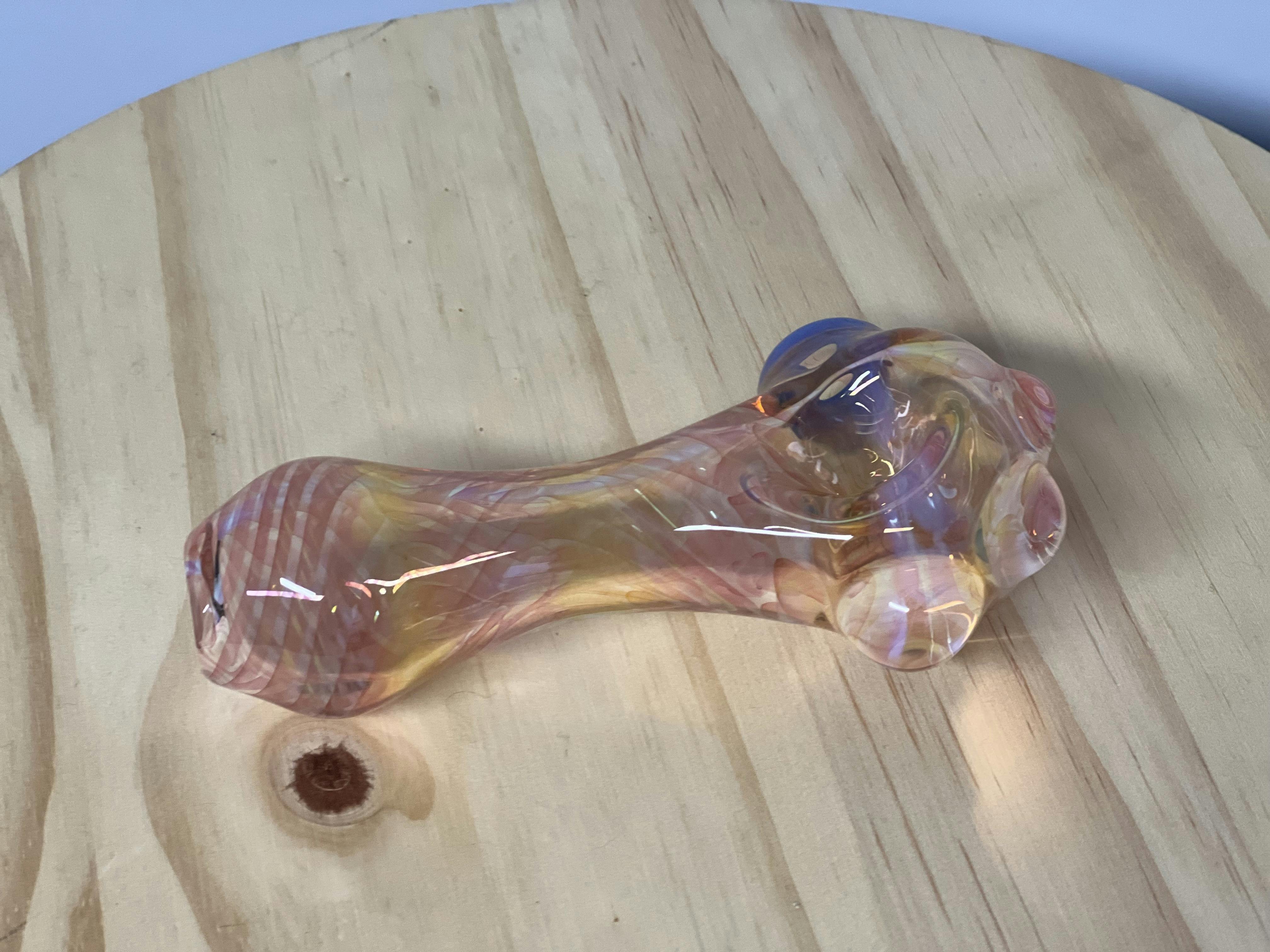 Strawberry John-Strawberry John 2x Layer Fume on Clear 4.5" Handpipe
