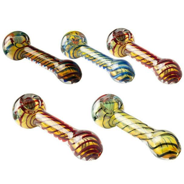 Yellow Bird Wholesale-4" Full Color Wig Wag Hand Pipe