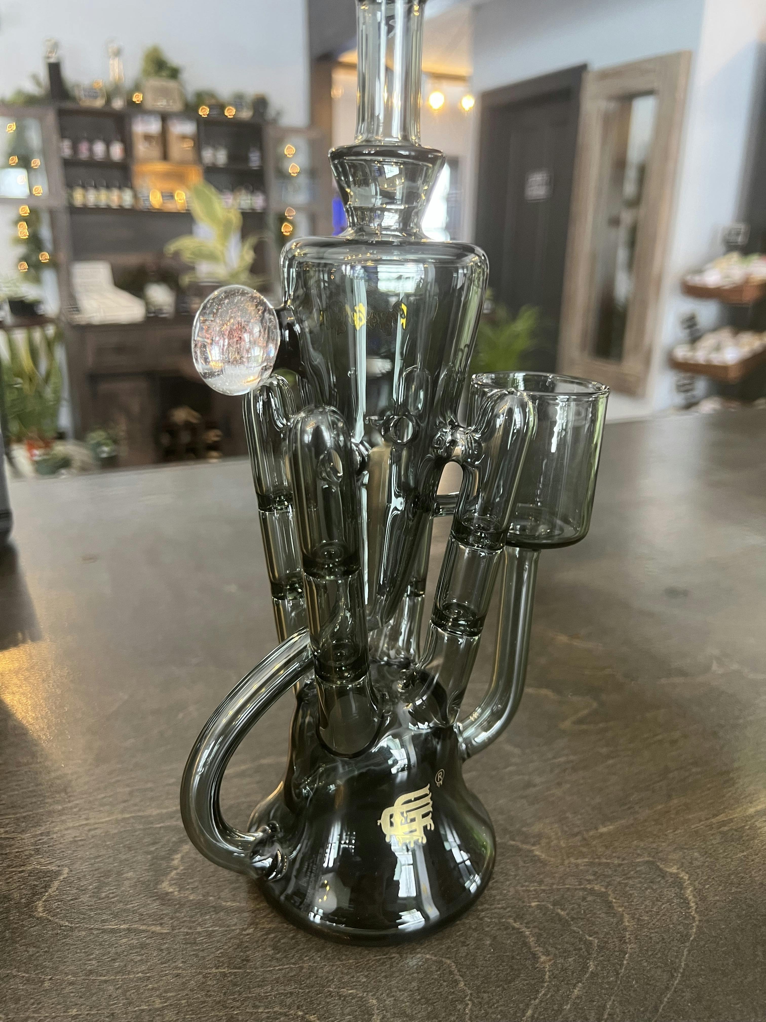Yellow Bird Wholesale-10.5" Crystal Glass Proxy Quad Condenser - Puffco Proxy