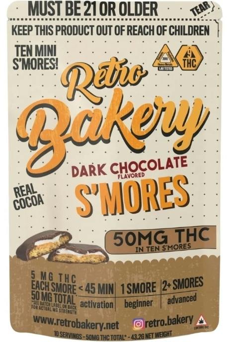 Retro Bakery-Retro Bakery Dark Chocolate Smores 50mg THC