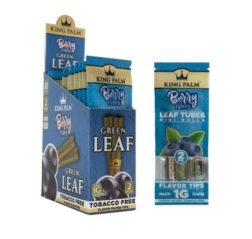 King Palm-KING PALM - Flavored MINI ROLLS - Green Leaf 2-PACK