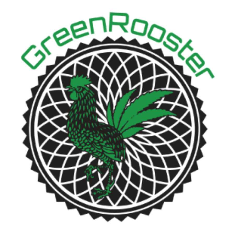Green Rooster Pint Glass