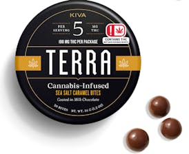 Kiva Terra Salted Caramel Bites 100mg