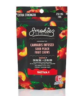 Smokiez Sour Peach Sativa Gummies 250mg