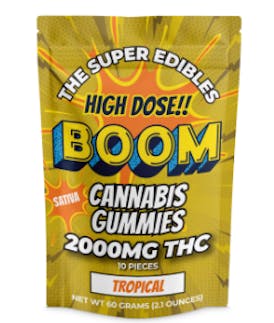 Boom - Tropical - Sativa -2000mg THC Gummies