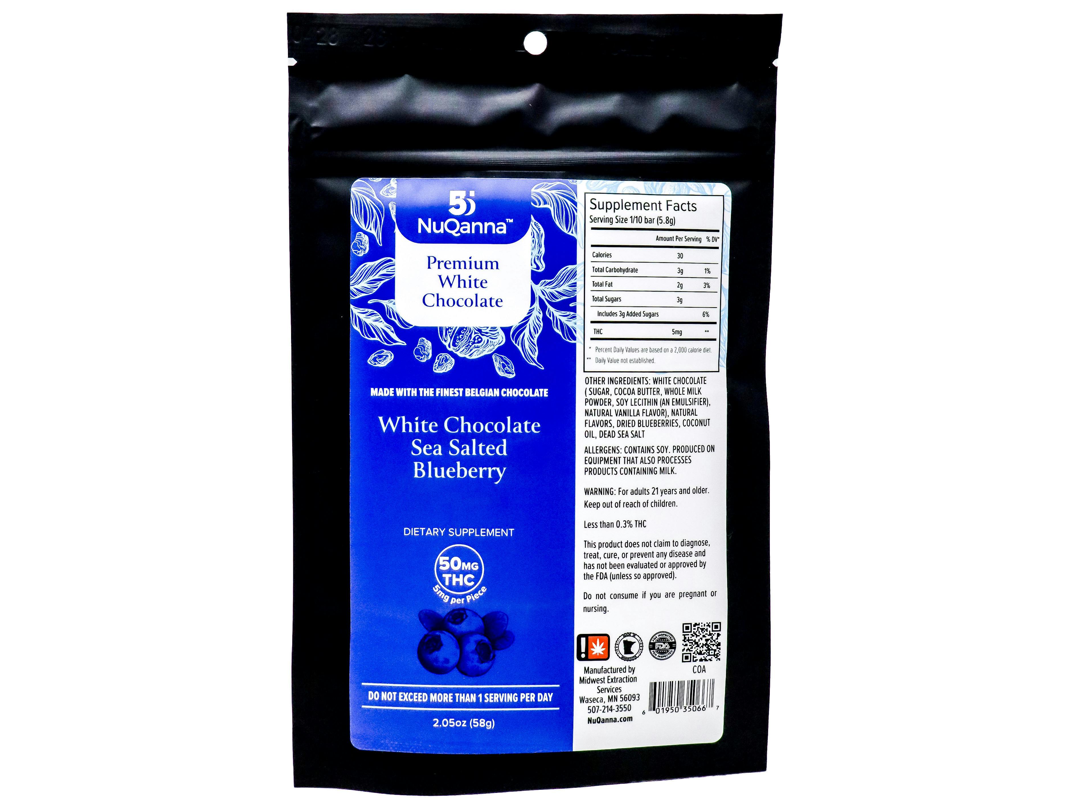 BSD White Chocolate Blueberry 50mg THC 5138359496