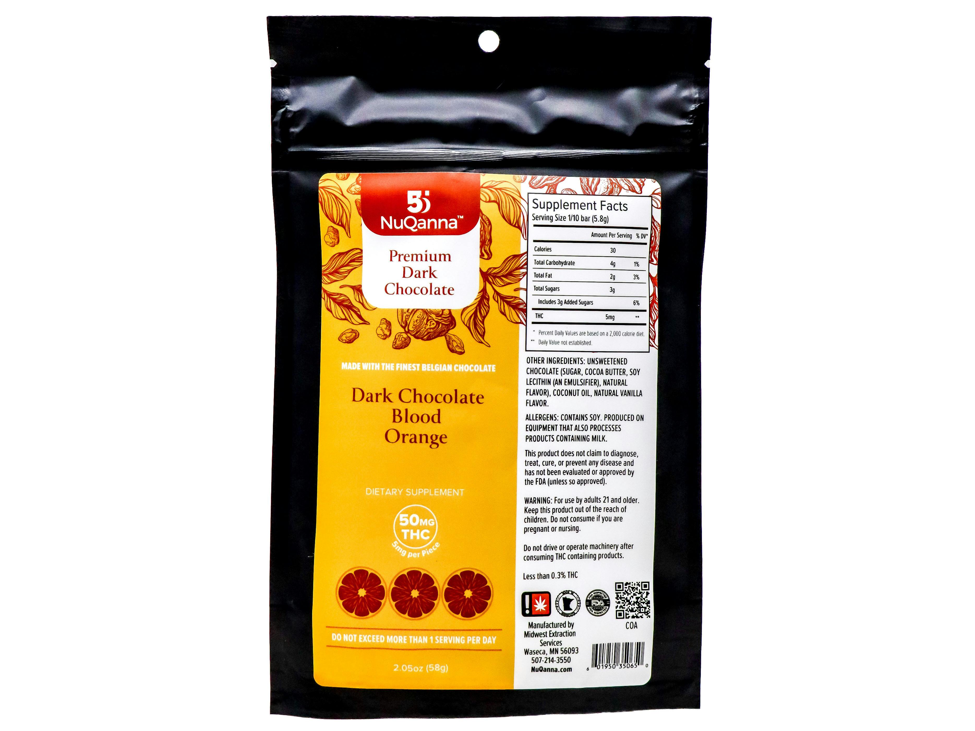 BSD Dark Chocolate Blood Orange 50mg THC 8499450080