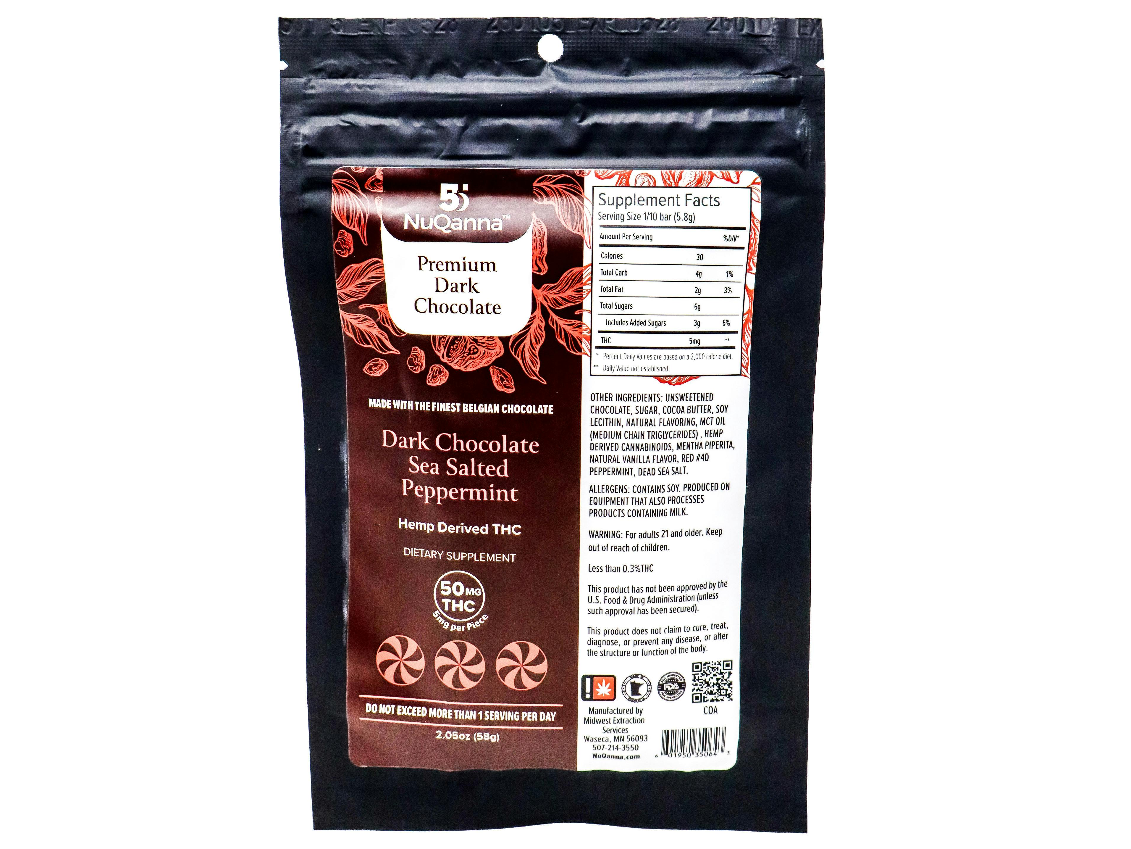 BSD Dark Sea Salted Chocolate Peppermint 50mg THC 7959439935
