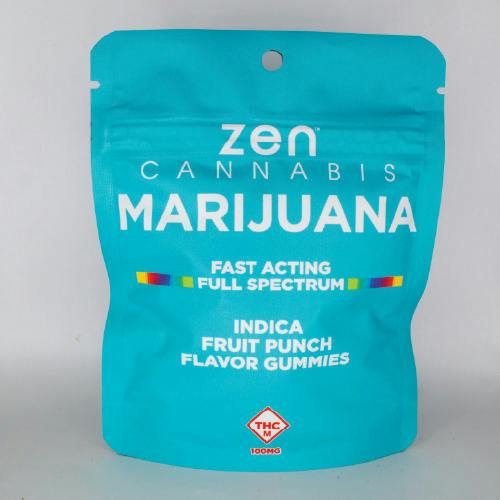 Zen | Gummies | Indica Fruit Punch Minis 100mg at Flora Farms Sikeston Dispensary