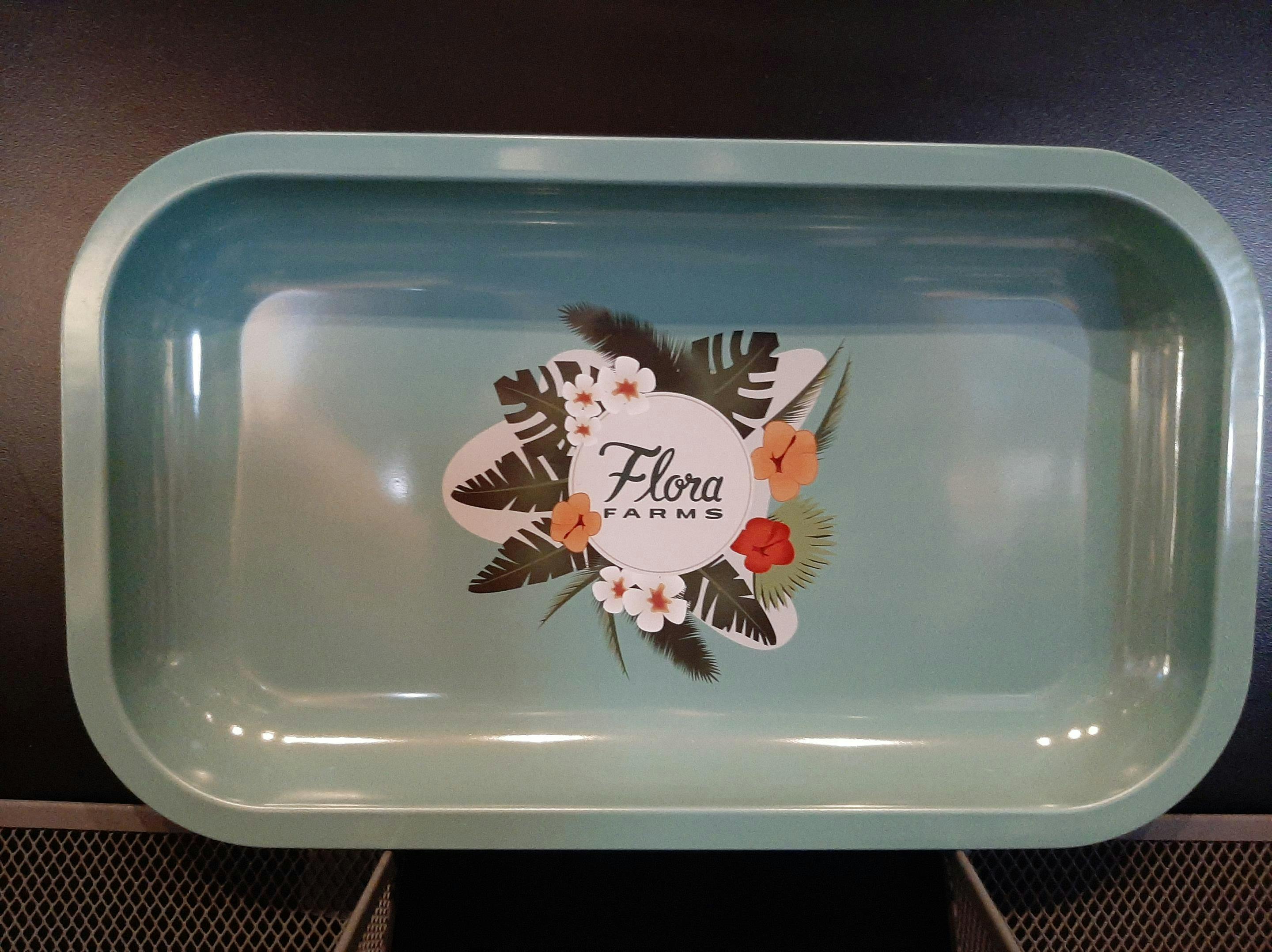 Flora Farms | Rolling Tray | White