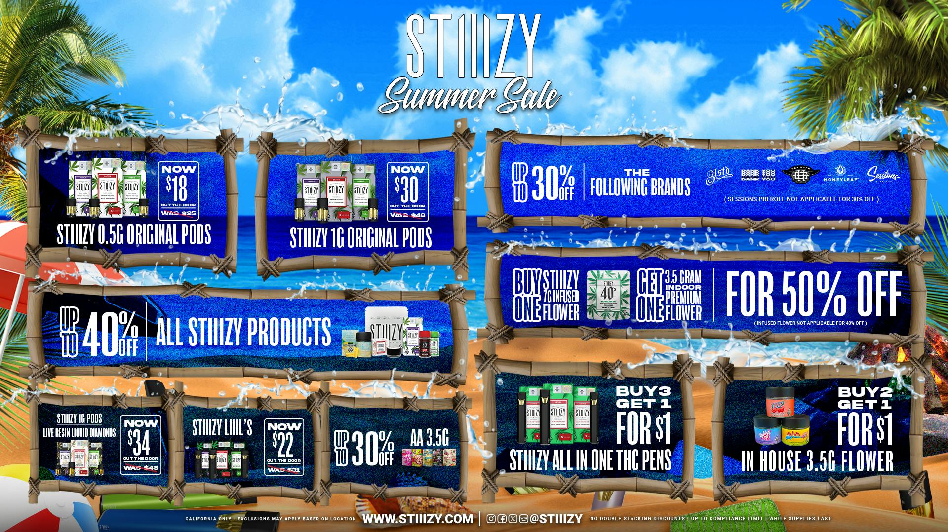 STIIIZY SUMMER SALE!! at STIIIZY Western (Koreatown) | Weedmaps