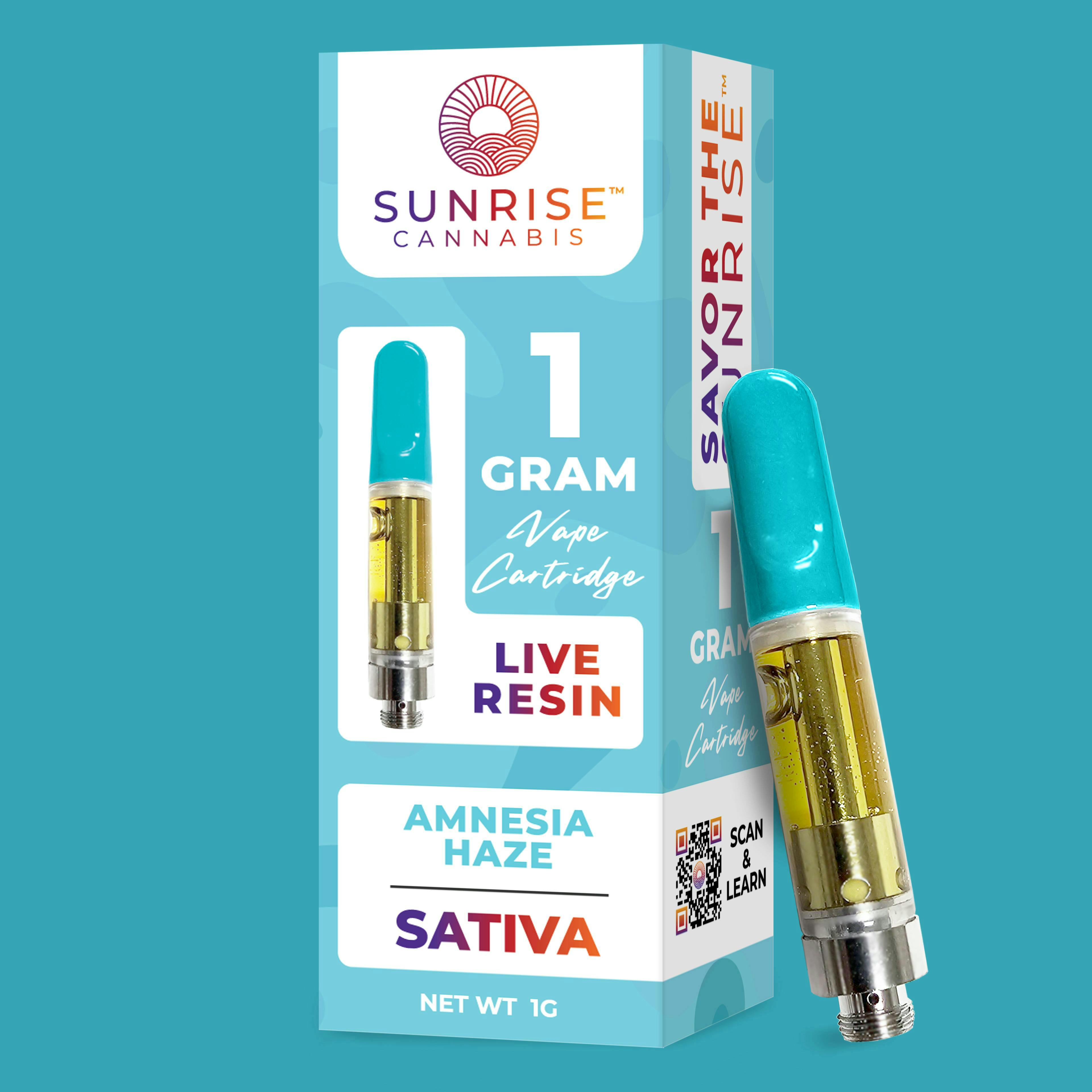 Amnesia Haze - 1g Live Resin Vape Cartridge