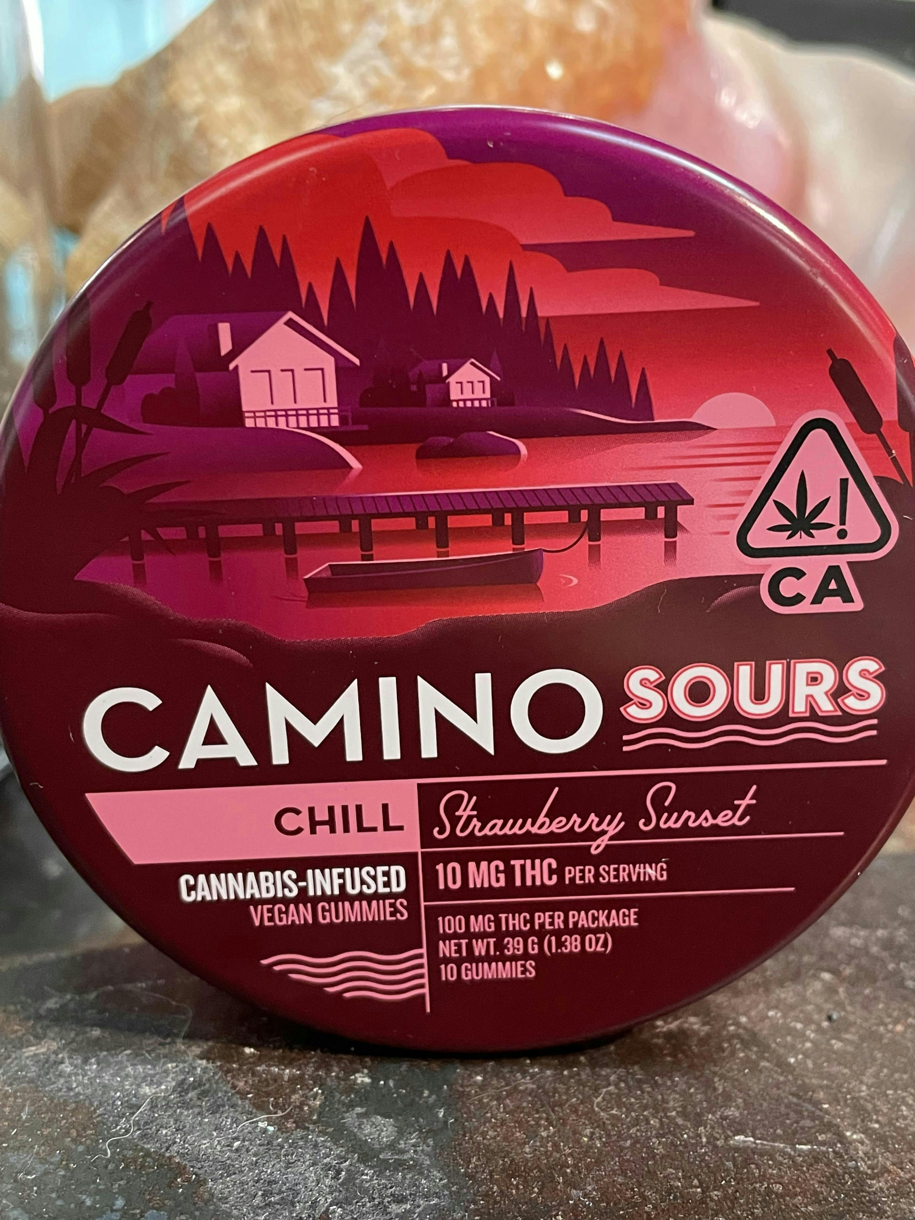 Camino Sours Strawberry Sunset 100mg Gummies