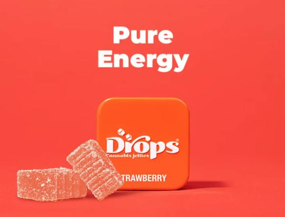 Drops - Strawberry (Pure Energy) 1:1 THC:CBG 2-Piece 100mg - 2-Piece