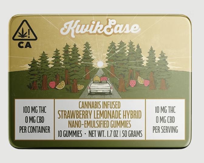 Manzanita Naturals - Kwik Ease Strawberry-Lemonade Gummies 100mg - Gummy
