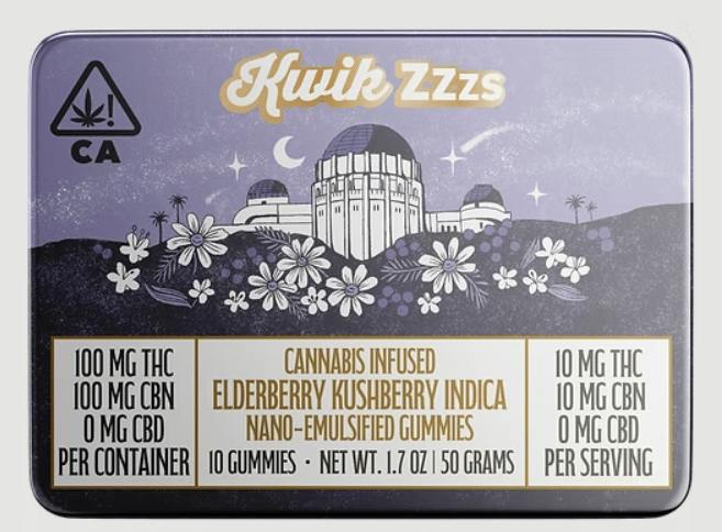 Manzanita Naturals - Kwik Zzzs Elderberry Gummies 1:1 CBN 100mg - Gummy