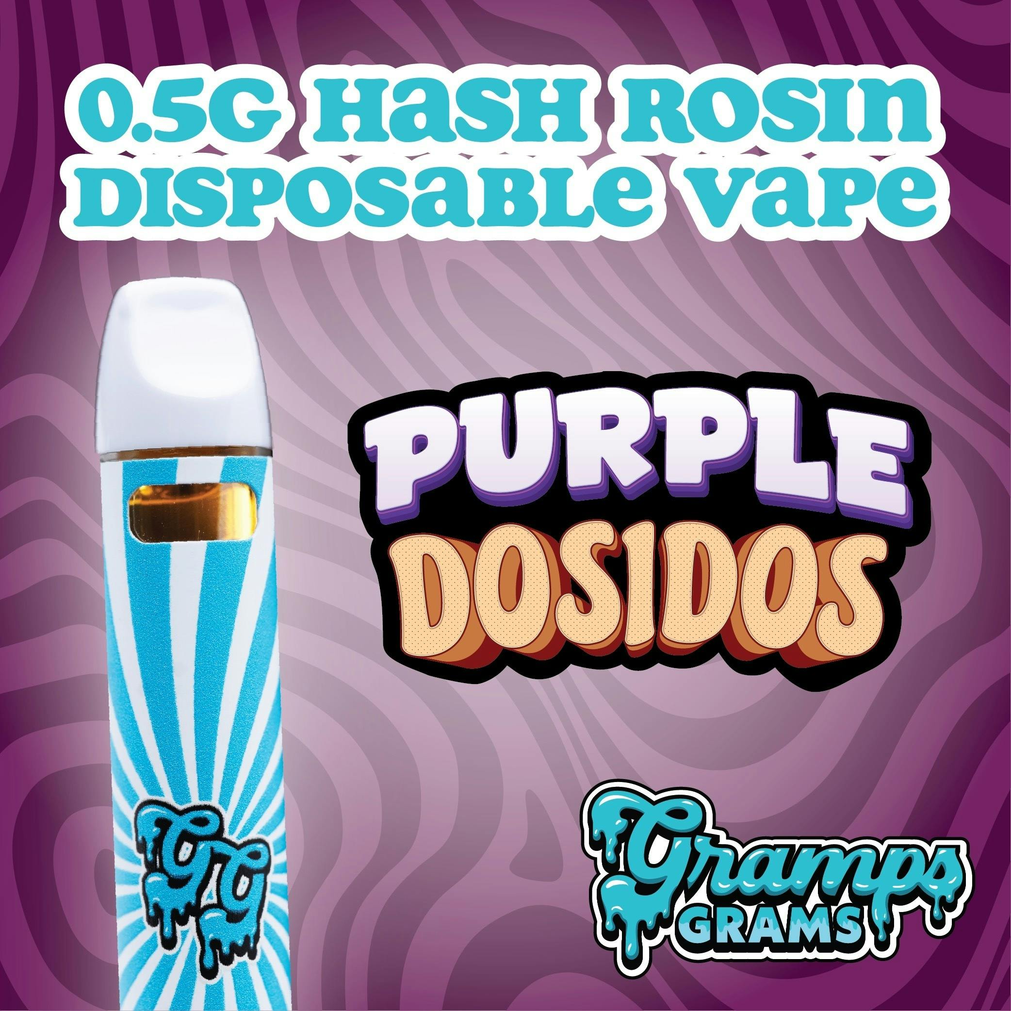 Gramps - Live Hash Rosin Vape - Purple Dosidos - 0.5g