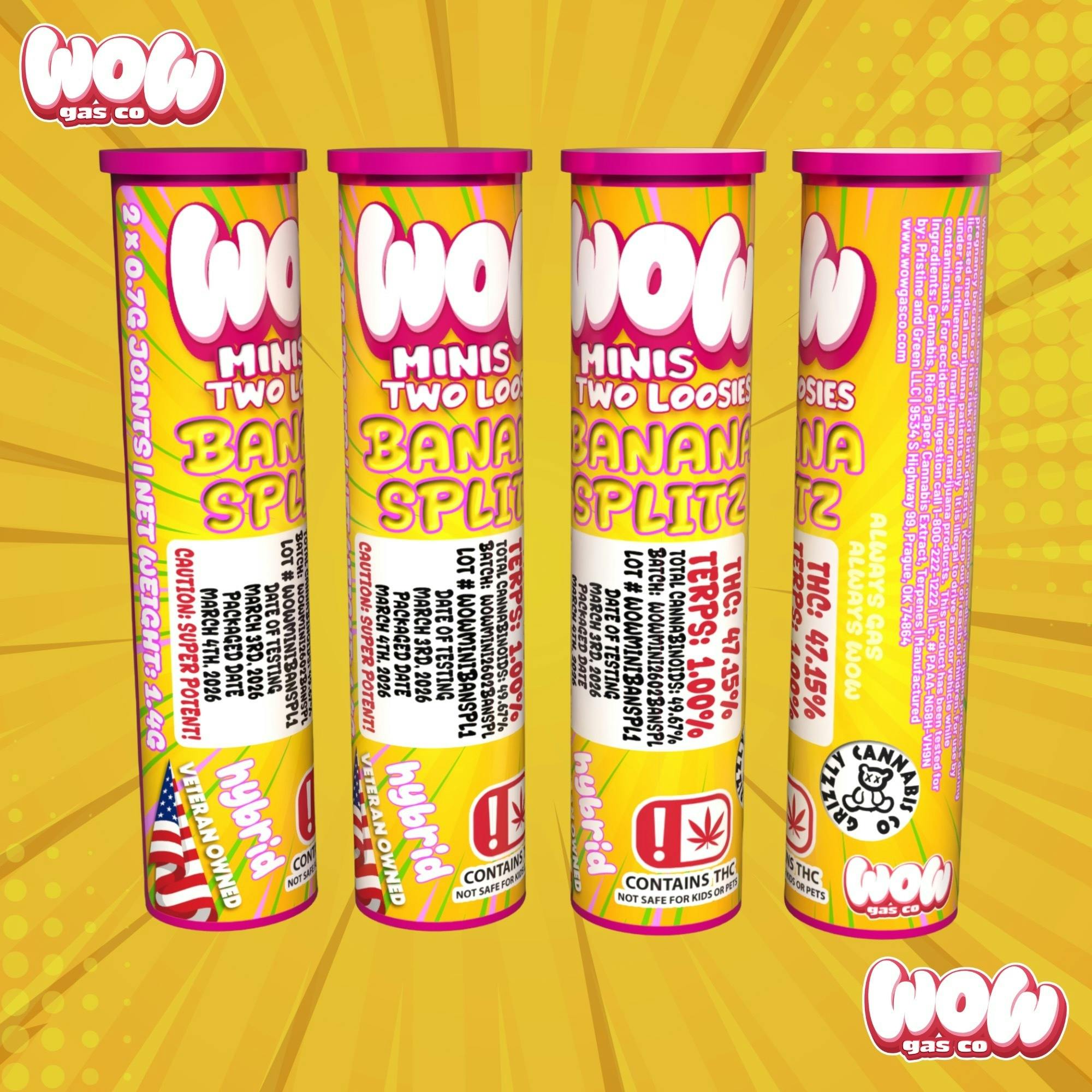 WOW | Two Loosies | 0.7G | Banana Splitz by WOW
