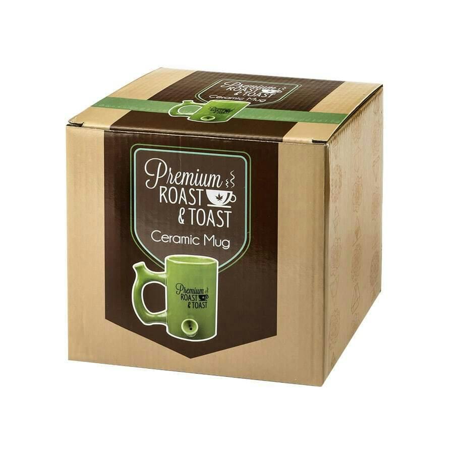 10oz Ceramic Mug with Pipe by Premium Roast & Toast - Blue