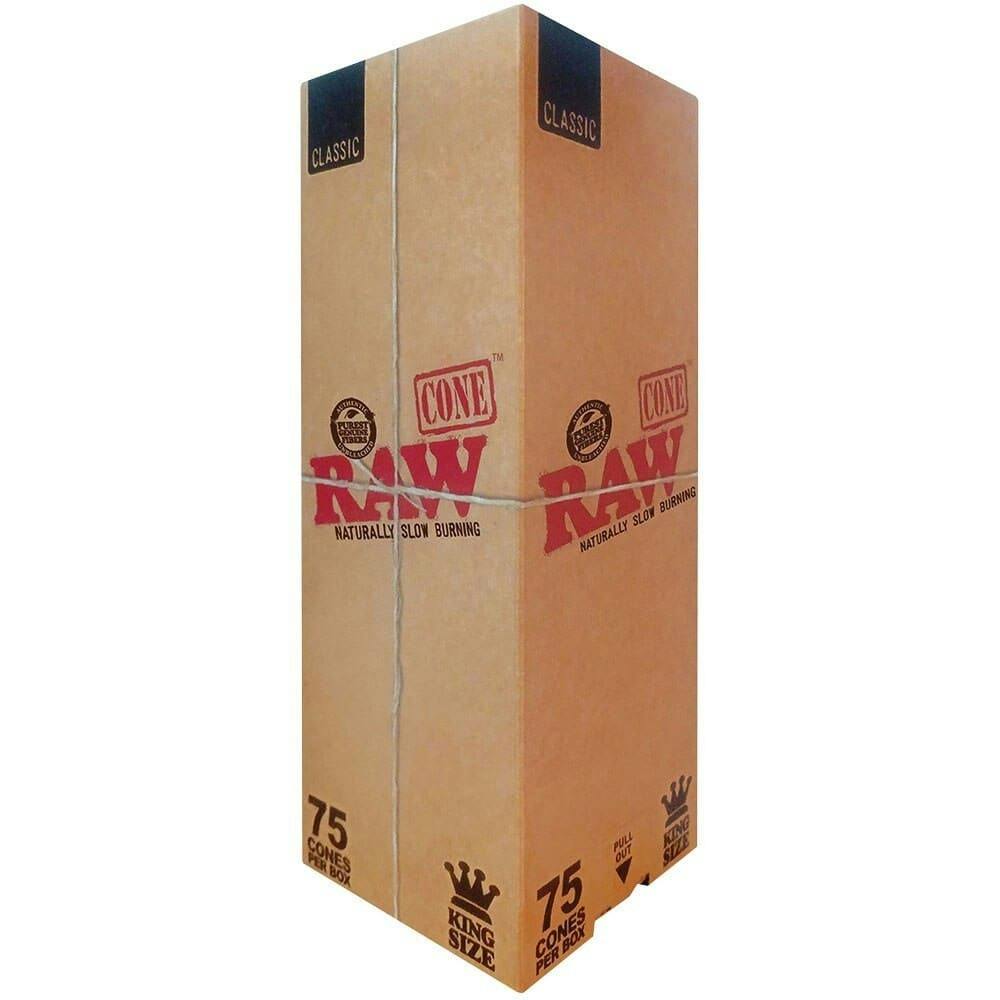 RAW, Classic Pre-Rolled Cones, King Size 75 Pack