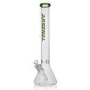 Arsenal, Coloured Rim Beaker Bong, 18", Green