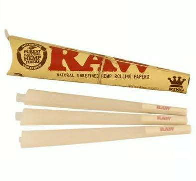 RAW ORGANIC KING SIZE CONES 3PK at Gorilla Rx Wellness Co.