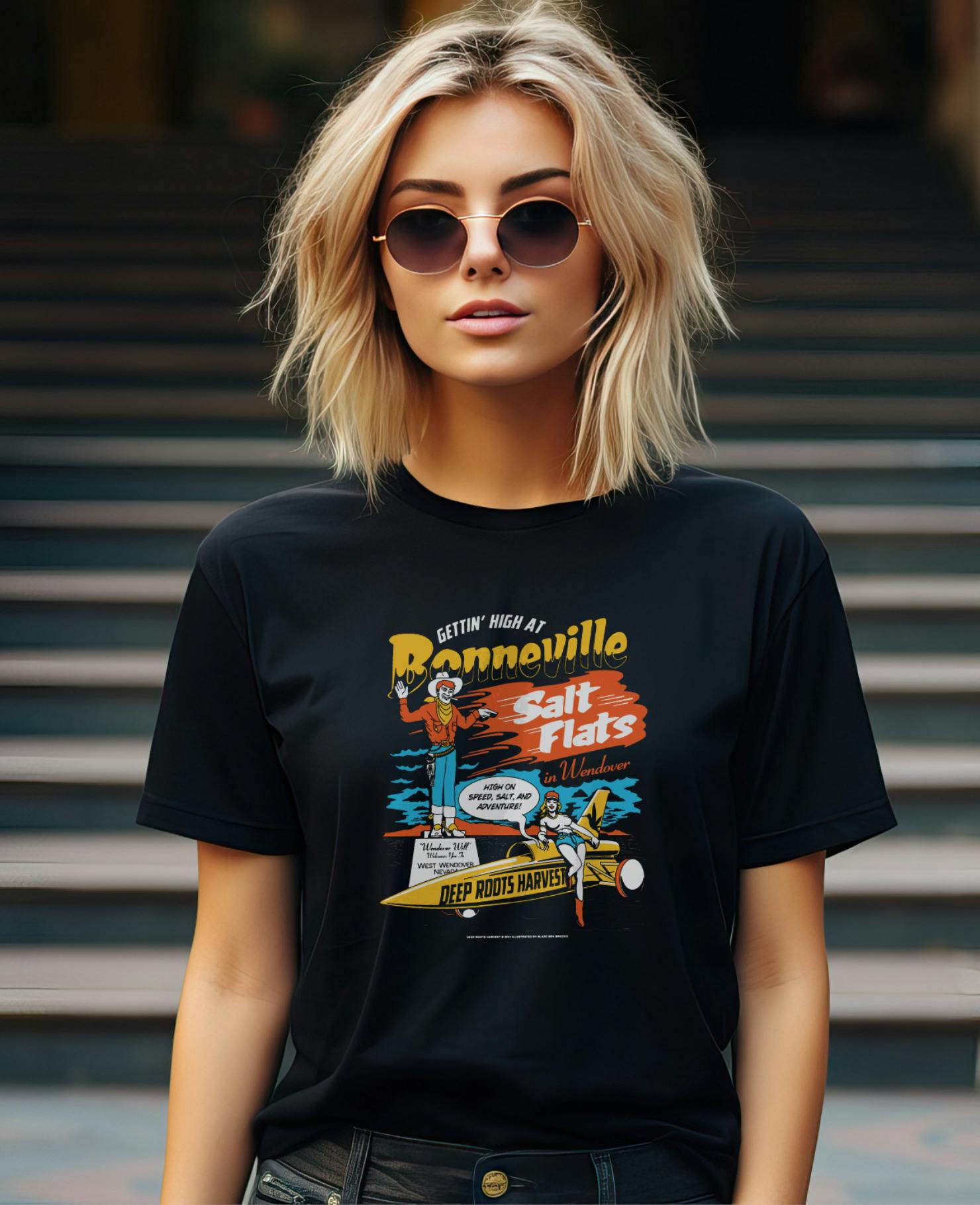 Bonneville S/S BlackTee - Medium