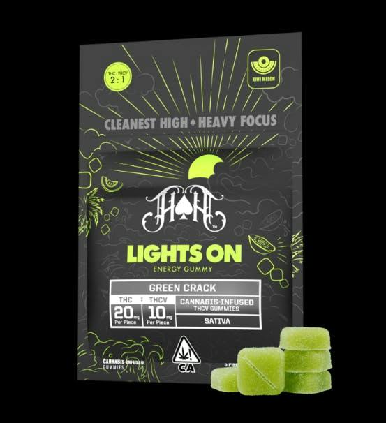 Green Crack (Kiwi Melon) 2:1 THC:THCV Gummies | 100mg THC | 5ct | 20mg/ea