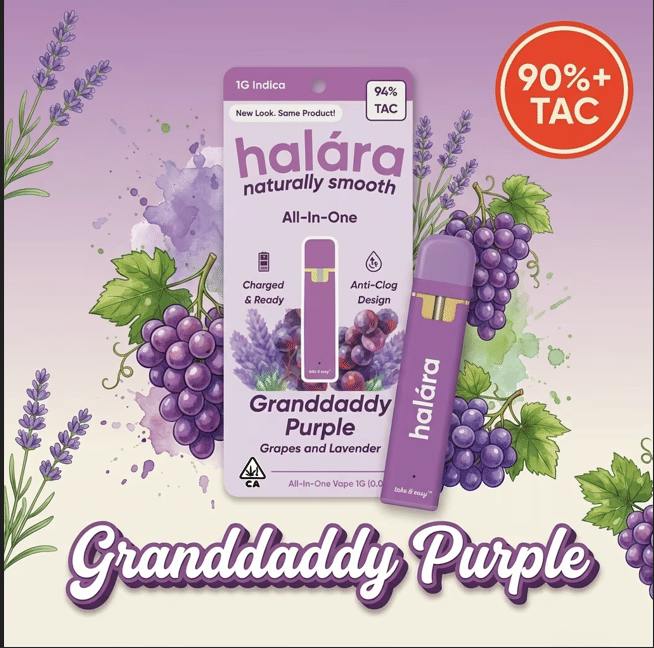Grand Daddy Purple |1g Cartridge | High THC - 1 item