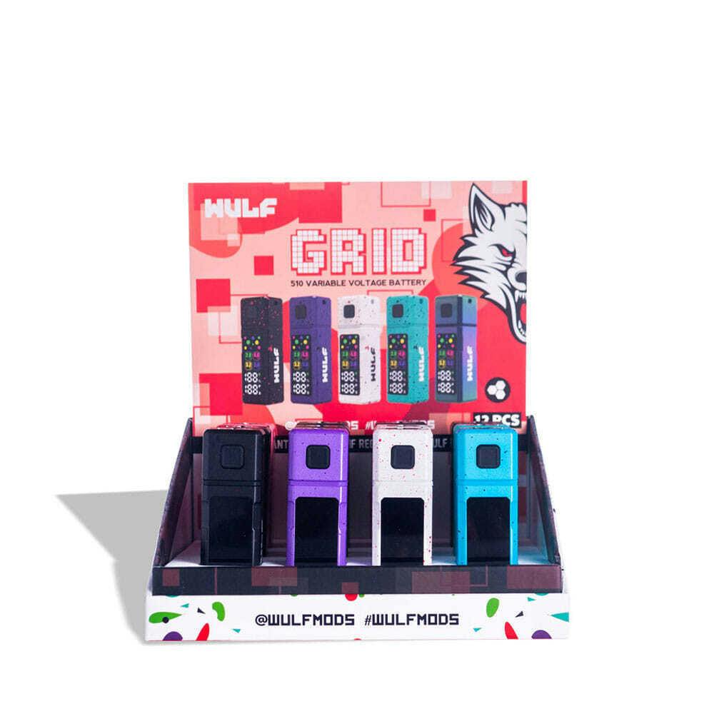 Wulf Mods - 510 Thread Battery | Grid | Assorted Colors