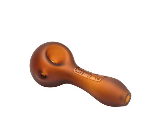 GRAV - Classic Sandblast Spoon | Amber Hand Pipe