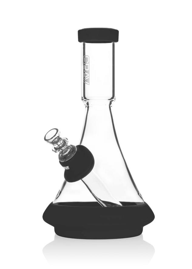 GRAV - Beaker Bong with Silicone Protector | Black
