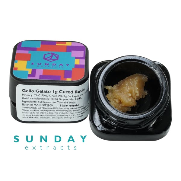 Sunday Extracts Cured Resin - Gello Gelato 1g