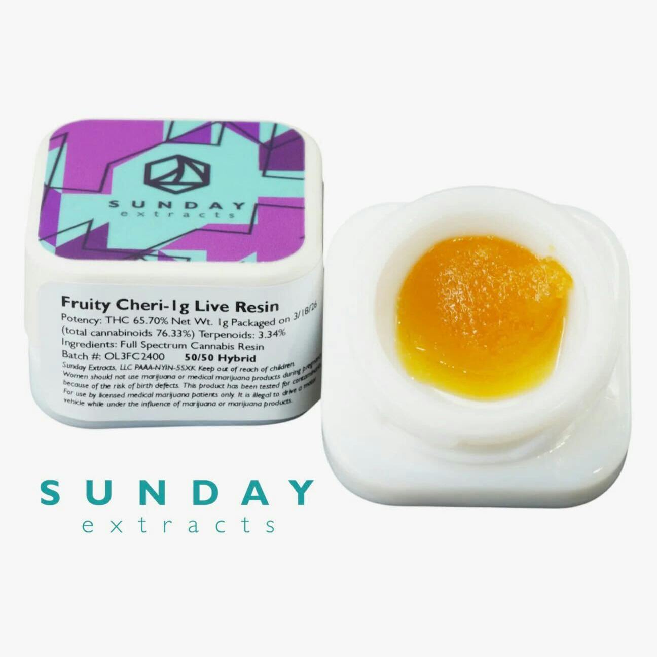 Sunday Extracts Live Resin - Bubblegum Biscotti 1g
