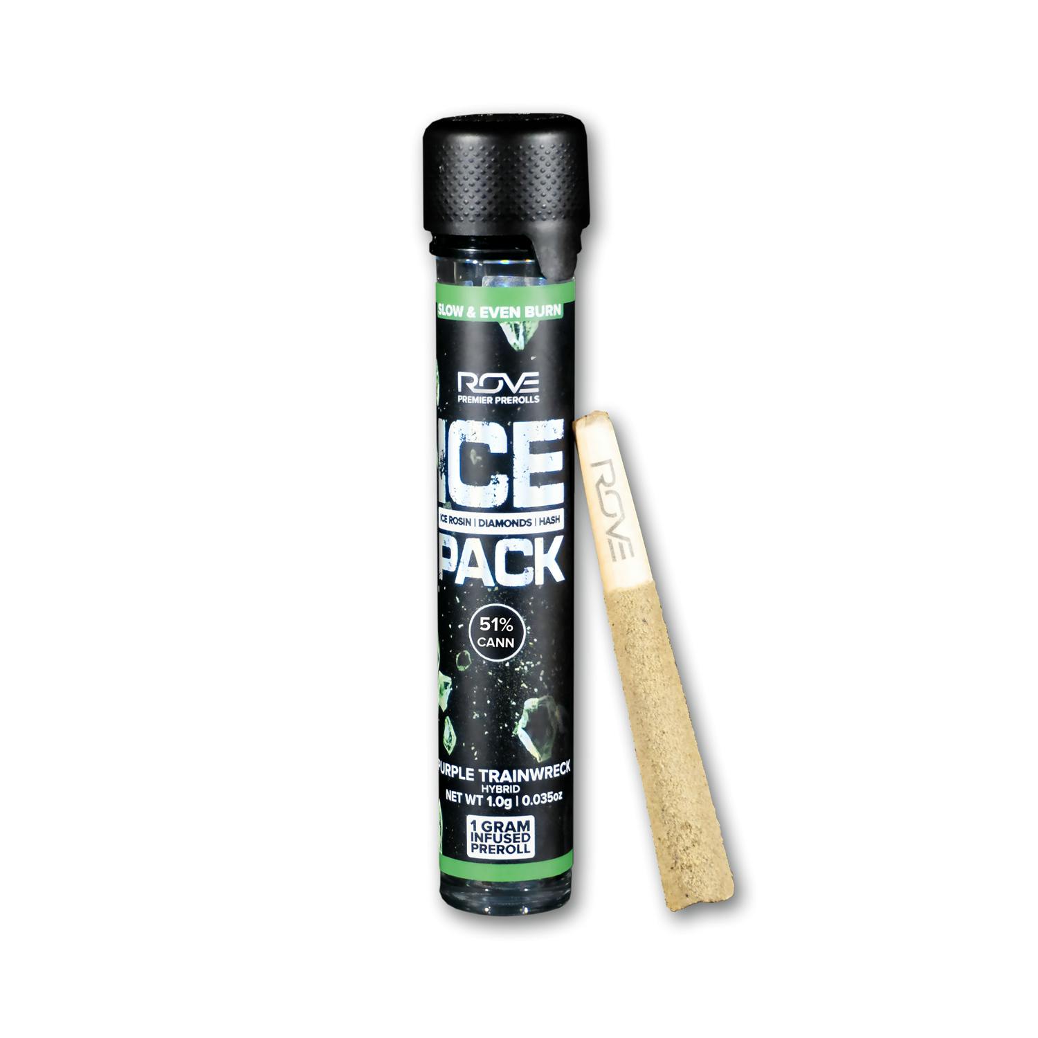 Rove Ice Pack Infused Preroll - Purple Trainwreck 1g