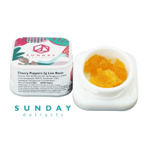 Sunday Extracts Resin Buckets - Cherry Popperz 3g