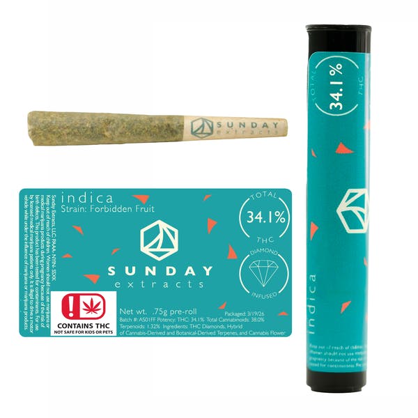 Sunday Singles Infused Preroll - Forbidden Fruit .75g