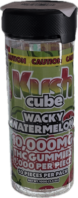 Kush Cubes - 10,000mg THC Wacky Watermelon Gummy 10ct