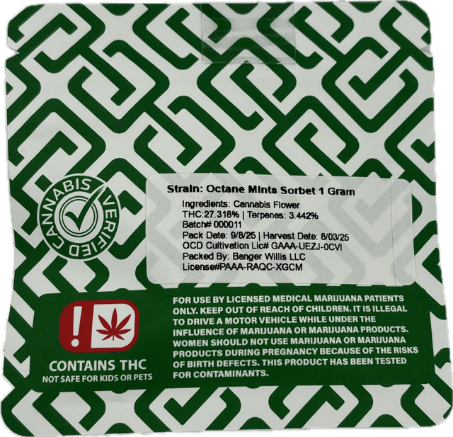 Only Grams - PrePack - Octane Mints Sorbet - 1G - BOGO