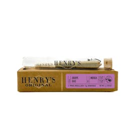 Henrys 1g Pre-roll Grape Gas