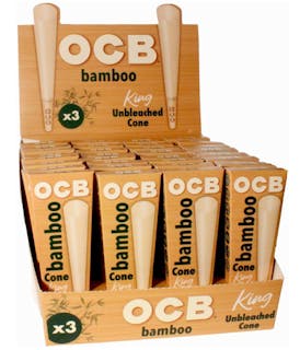 OCB Bamboo King Cones | Unbleached
