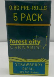 Strawberry Diesel | 0.6g Pre Roll 5 Pack 28.00% THC