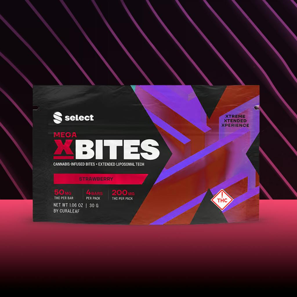 Select X-Bites Strawberry High Dose Bites 50mg ea | 4-Pack