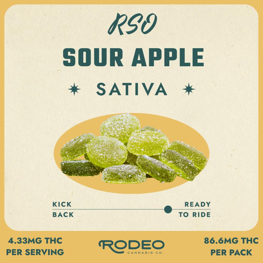 Rodeo Cannabis Sour Apple Gummy 100mg [20pk]