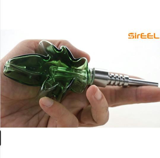 SirEEL | 4" 420 Leaf Dream Straw | Assorted Colors at NOBO