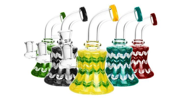 Tie Dye Effect Mini Glass Water Pipe | 5.5" | 14mm F at NOBO
